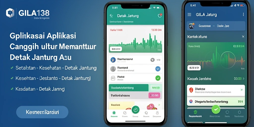 Antarmuka user-friendly aplikasi GILA138 yang menunjukkan detak jantung secara real-time.