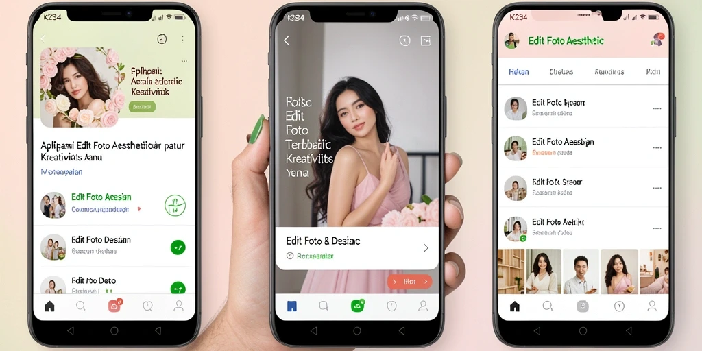 Screenshot K234 menampilkan antarmuka sederhana dan fitur editing yang lengkap.