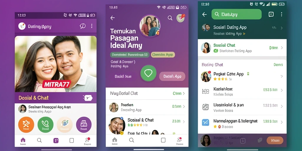 Antarmuka aplikasi MITRA77 yang menarik dan mudah digunakan.