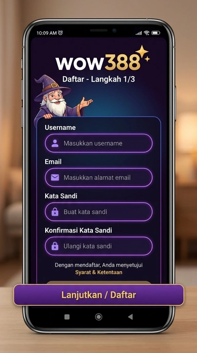Registrasi Akun Wow388 untuk Pengguna Android